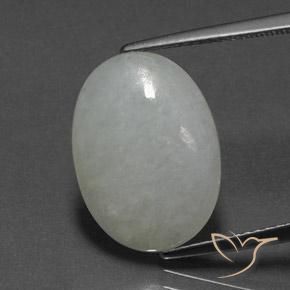 8.42ct Natural Medium Grey Jadeite, Oval, Opaque