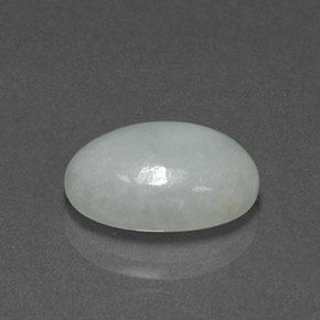 8.44 ct Green Jadeite Stone, Natural Jadeite in Oval Cabochon Shape for Sale