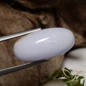 10.44 ct Gray Jadeite Stone, Natural Jadeite in Oval Cabochon Shape for Sale