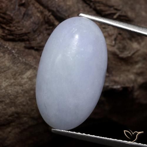 11.00ct Natural Light Grey Jadeite, Oval, Translucent