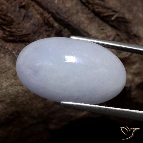 11.00 ct Gray Jadeite Stone, Natural Jadeite in Oval Cabochon Shape for Sale