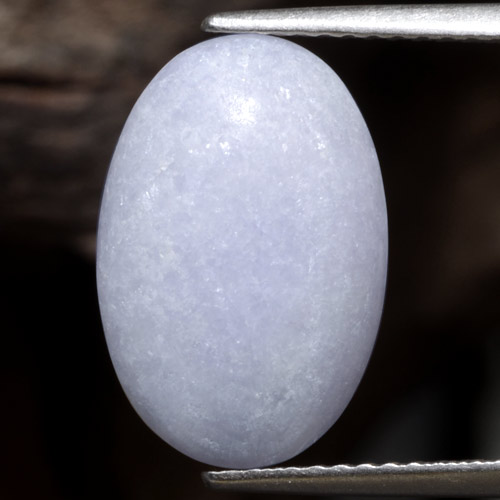 Светло-фиолетовый Жадеит Камень - 7.2ct Овал Кабошон (ID: 386630)