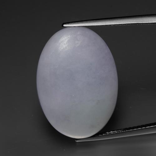20.43 ct Violet Jadeite Gemstone, Jadeite Gem in Oval Cabochon Shape for Sale.