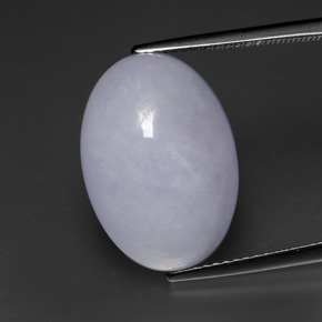 13.55 ct Blue Jadeite Gemstone, Jadeite Gem in Oval Cabochon Shape for Sale.