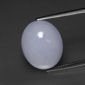 14.60 ct Blue Jadeite Gemstone, Jadeite Gem in Oval Cabochon Shape for Sale.