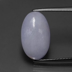 4.38 ct Blue Jadeite Gemstone, Jadeite Gem in Oval Cabochon Shape for Sale.