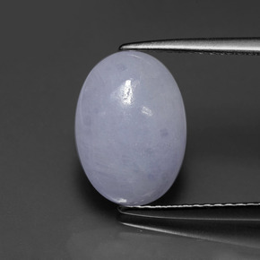 4.23 ct Blue Jadeite Gemstone, Jadeite Gem in Oval Cabochon Shape for Sale.