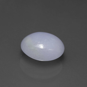4.07 ct Blue Jadeite Stone, Natural Jadeite in Oval Cabochon Shape for Sale