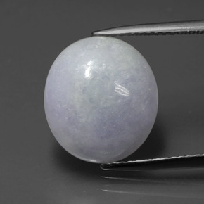6.53 ct Blue Jadeite Gemstone, Jadeite Gem in Oval Cabochon Shape for Sale.