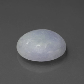 6.53 ct Blue Jadeite Stone, Natural Jadeite in Oval Cabochon Shape for Sale