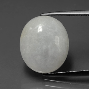 6.81 ct Green Jadeite Gemstone, Jadeite Gem in Oval Cabochon Shape for Sale.