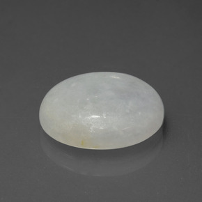 6.81 ct Green Jadeite Stone, Natural Jadeite in Oval Cabochon Shape for Sale