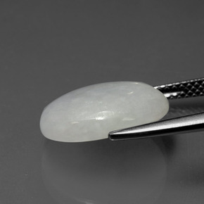 Jadeite Gemstone in 14.3 x 12.1 mm Size for Sale, Jadeite Stone in Light Green Color