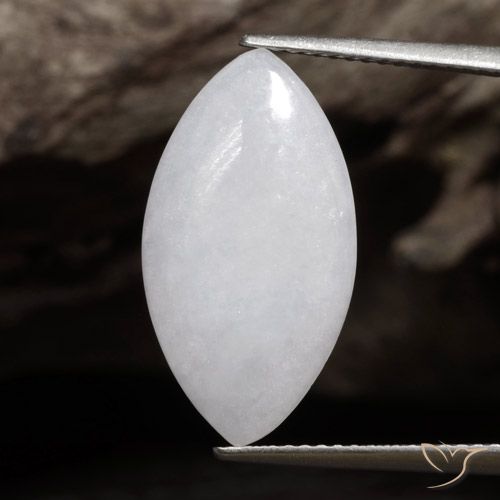 5.25ct Natural Grayish White Jadeite, Marquise, Translucent