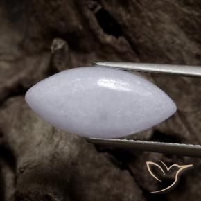 4.90 ct Gray Jadeite Stone, Natural Jadeite in Marquise Cabochon Shape for Sale