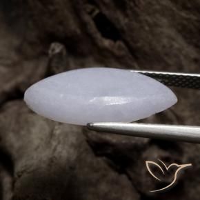 Jadeite Gemstone in 18.7 x 8.8 mm Size for Sale, Jadeite Stone in Gray Color