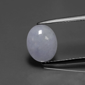 2.00 ct Blue Jadeite Gemstone, Jadeite Gem in Oval Cabochon Shape for Sale.