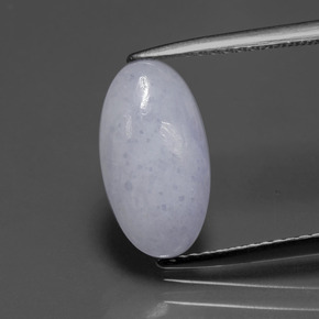 2.81 ct Blue Jadeite Gemstone, Jadeite Gem in Oval Cabochon Shape for Sale.