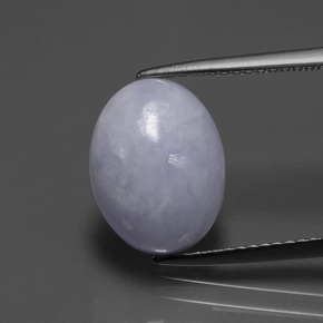 6.57 ct Blue Jadeite Gemstone, Jadeite Gem in Oval Cabochon Shape for Sale.