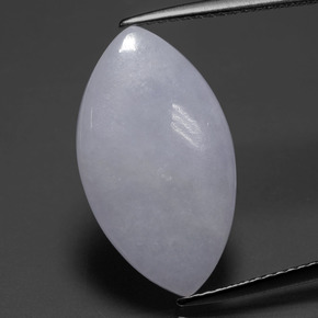 6.33 ct Green Jadeite Gemstone, Jadeite Gem in Marquise Cabochon Shape for Sale.