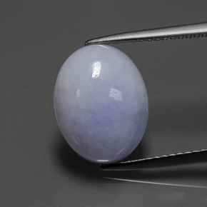6.60 ct Blue Jadeite Gemstone, Jadeite Gem in Oval Cabochon Shape for Sale.