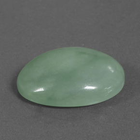 27.45 ct Green Jadeite Stone, Natural Jadeite in Oval Cabochon Shape for Sale