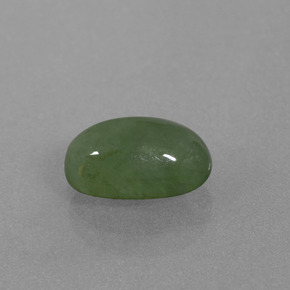 2.06 ct Green Jadeite Stone, Natural Jadeite in Oval Cabochon Shape for Sale