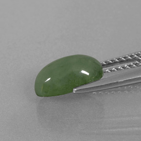 Jadeite Gemstone in 9.2 x 5.8 mm Size for Sale, Jadeite Stone in Green Color