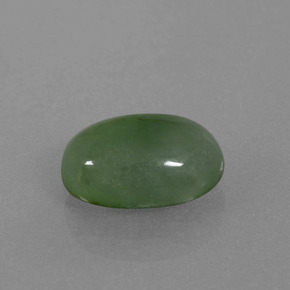 2.73 ct Green Jadeite Stone, Natural Jadeite in Oval Cabochon Shape for Sale