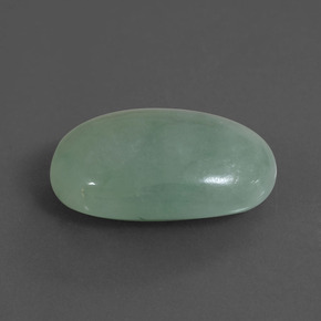 18.38 ct Green Jadeite Stone, Natural Jadeite in Oval Cabochon Shape for Sale