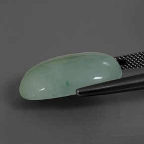 Jadeite Gemstone in 21.2 x 13.9 mm Size for Sale, Jadeite Stone in Green Color
