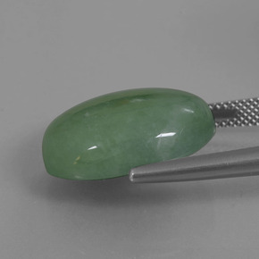 Jadeite Gemstone in 19.4 x 15.8 mm Size for Sale, Jadeite Stone in Green Color