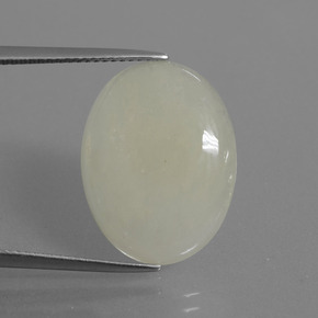 8.34 ct Green Jadeite Gemstone, Jadeite Gem in Oval Cabochon Shape for Sale.
