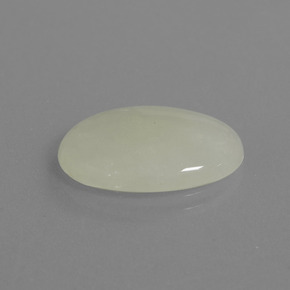 8.34 ct Green Jadeite Stone, Natural Jadeite in Oval Cabochon Shape for Sale