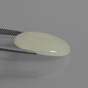 Jadeite Gemstone in 20 x 15 mm (calibrated) Size for Sale, Jadeite Stone in Light Green Color