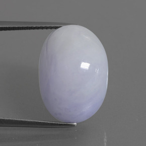 24.47 ct Blue Jadeite Gemstone, Jadeite Gem in Oval Cabochon Shape for Sale.