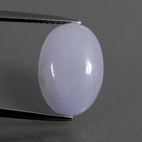 5.72 ct Blue Jadeite Gemstone, Jadeite Gem in Oval Cabochon Shape for Sale.