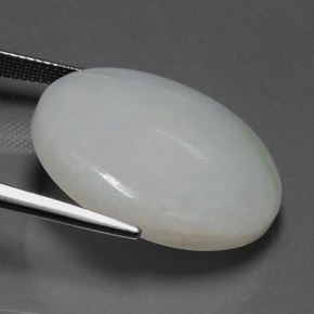 Jadeite Gemstone in 25.4 x 22.3 mm Size for Sale, Jadeite Stone in Green Color