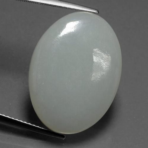 23,3 x 17mm Giadeite verde Ovale cabochon dal Myanmar, peso di 20,83 ct, pietra preziosa naturale non trattati in purezza Translucent, Giadeite 1pz - il colore è Verde grigiastro, durezza Mohs di 6 - 6,5, Photo A