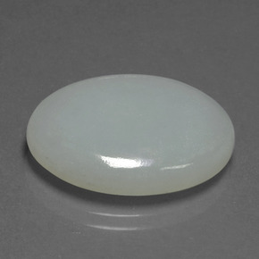 20.83 ct Green Jadeite Stone, Natural Jadeite in Oval Cabochon Shape for Sale