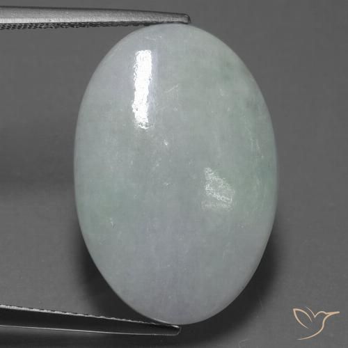 8.87ctw Natural Pale Forest Green Jadeite, Oval, Opaque