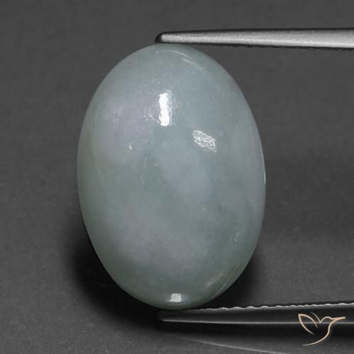 9.73 ct Green Jadeite, 16.3 x 11.5 mm Oval Cut From Myanmar, Photo A