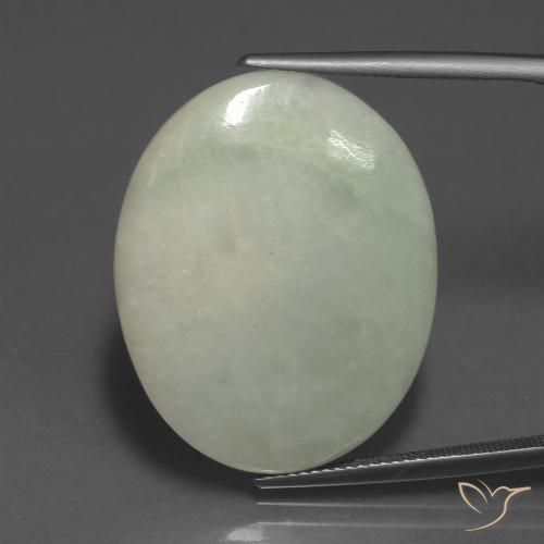 7.87ct Natural Medium Light Green Jadeite, Oval, Translucent