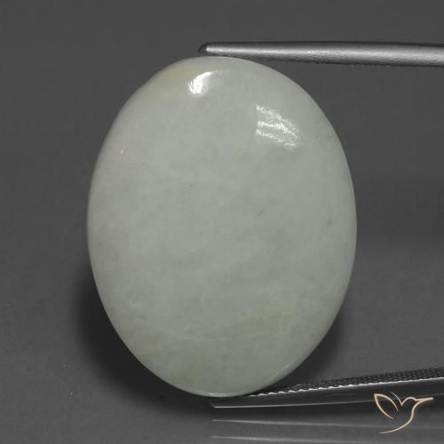 38.56 ct Green Jadeite, 28.3 x 22.2 mm Oval Cut From Myanmar, Photo A