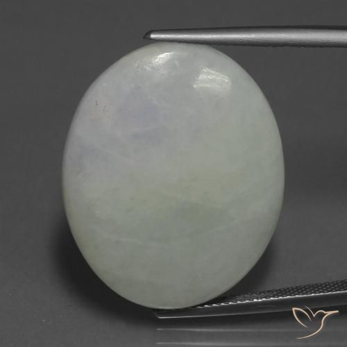 28.99 ct Green Jadeite, 27.1 x 22 mm Oval Cut From Myanmar, Photo A