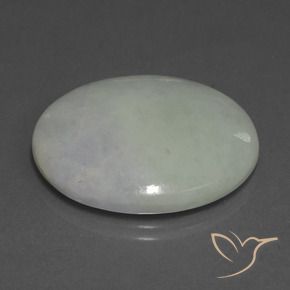 28.99 ct Green Jadeite Stone, Natural Jadeite in Oval Cabochon Shape for Sale