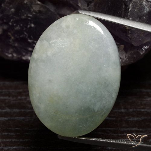 37.66 ct Green Jadeite, 28.8 x 21.7 mm Oval Cut From Myanmar, Photo A