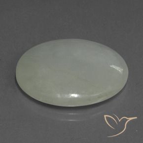23.94 ct Green Jadeite Stone, Natural Jadeite in Oval Cabochon Shape for Sale