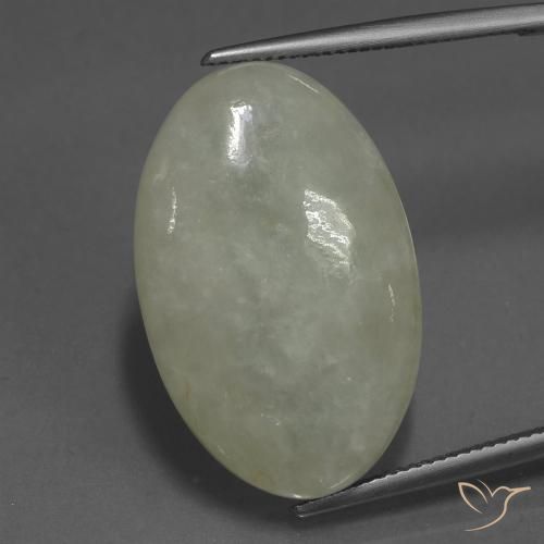 31.57 ct Green Jadeite, 28 x 17.9 mm Oval Cut From Myanmar, Photo A
