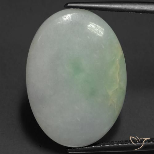 22.43 ct Green Jadeite, 25.7 x 18.3 mm Oval Cut From Myanmar, Photo A